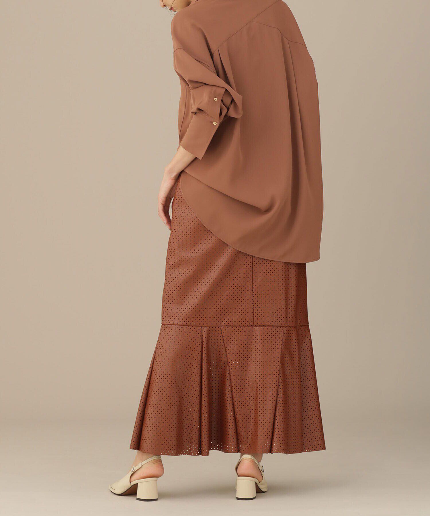 nano･universe「LB.03/パンチングレザースカート」|スカート|