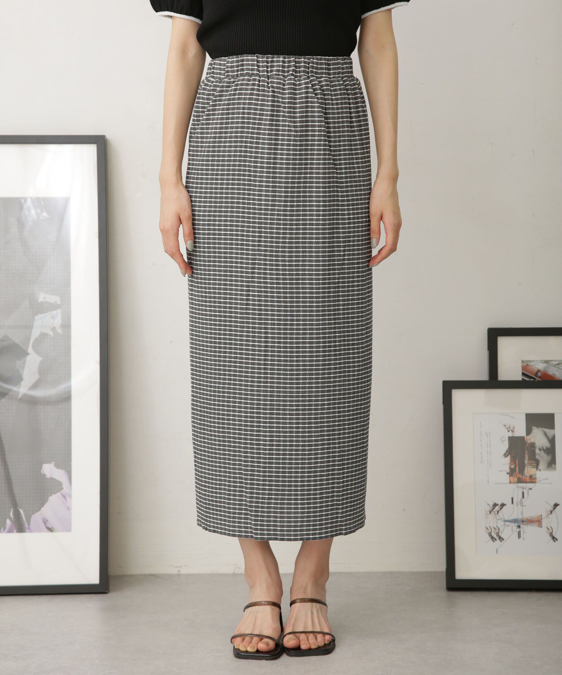 nano･universe「LB.04/カットジャガードスカート (セットアップ可)」|スカート|