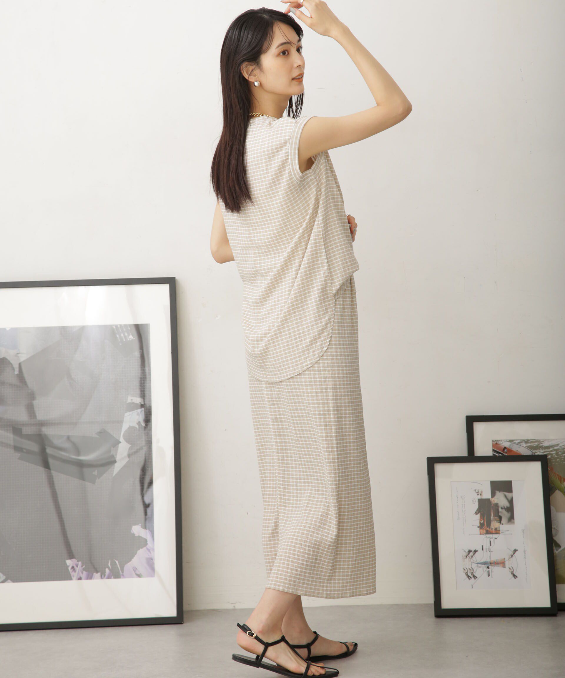 nano･universe「LB.04/カットジャガードスカート (セットアップ可)」|スカート|