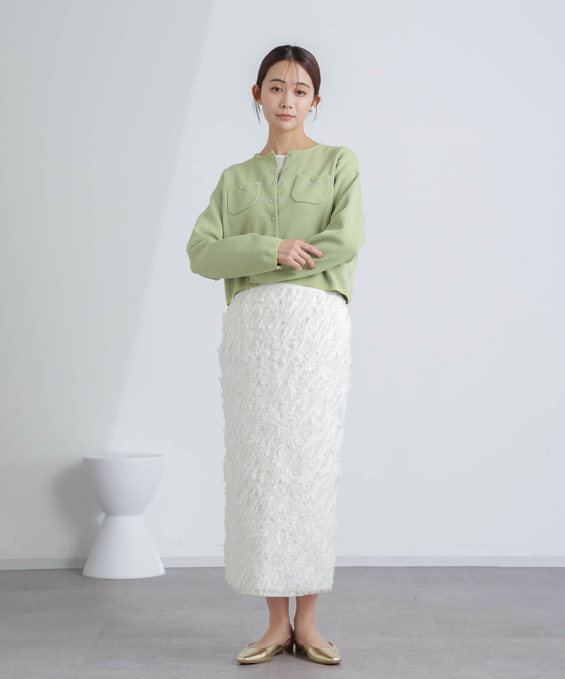 nano･universe「フリンジニットスカート(セットアップ可)」|スカート|