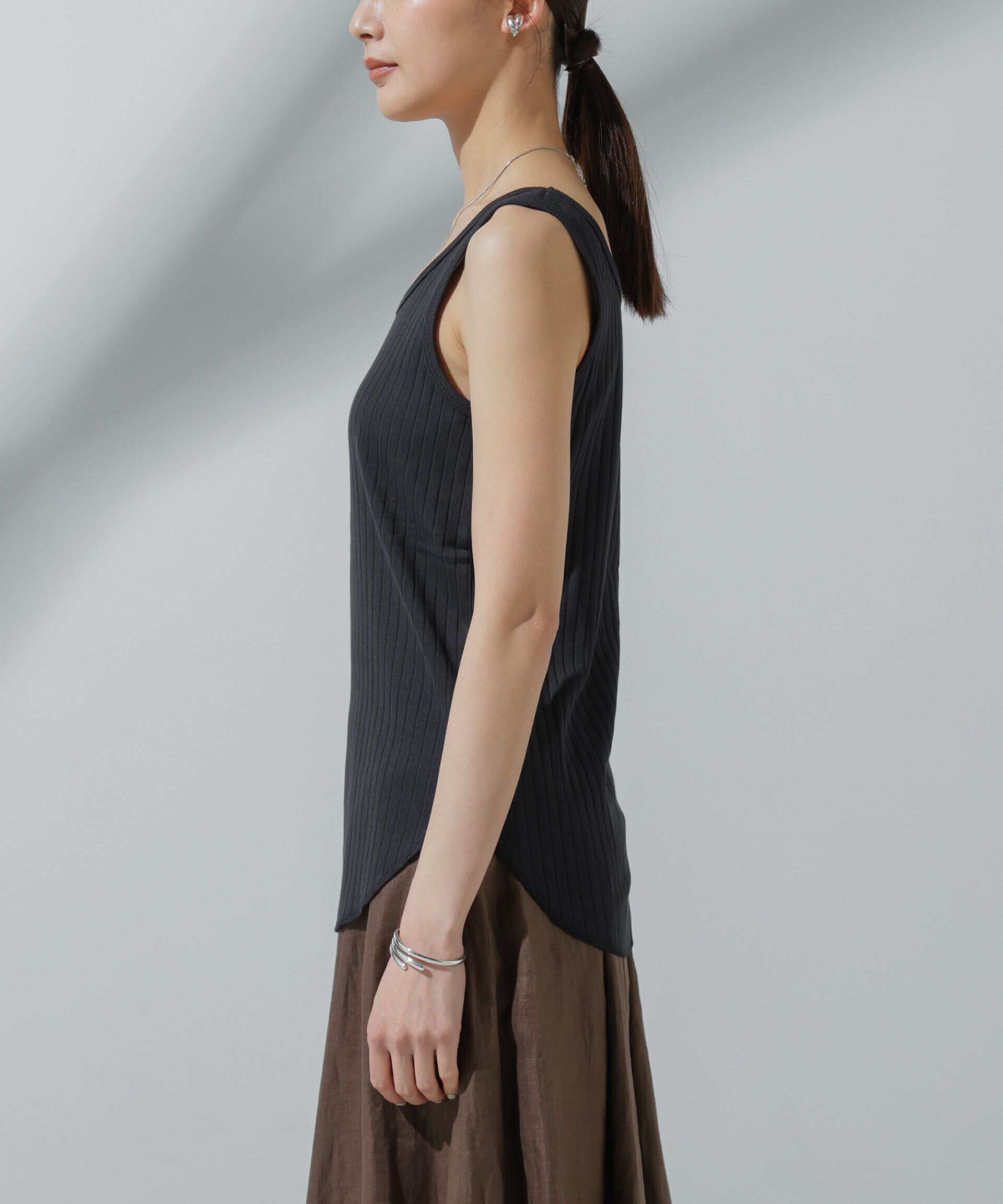 nano･universe「Anti Soaked(R) 汗染み防止 リブタンクトップ」|タンクトップ|