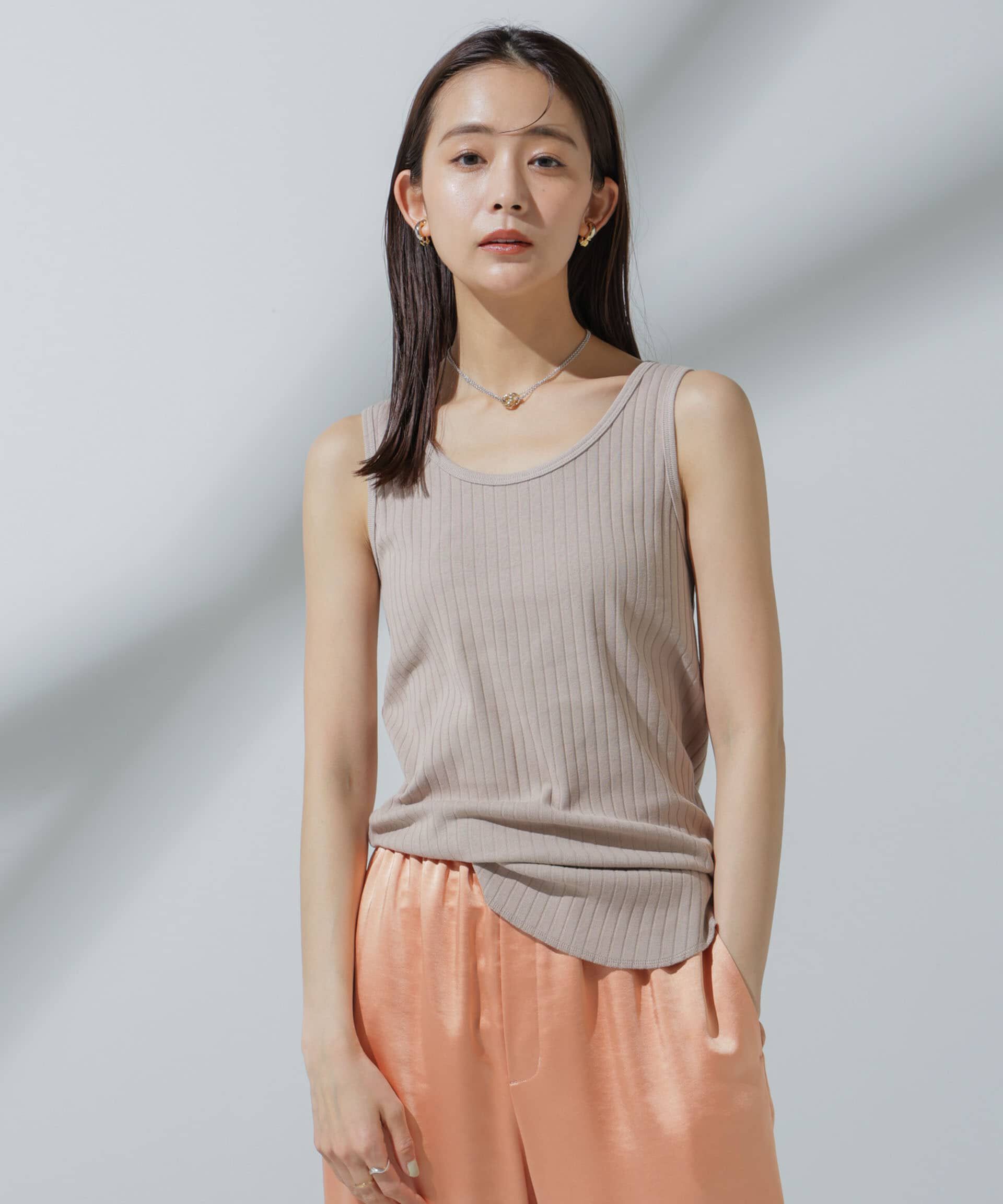 nano･universe「Anti Soaked(R) 汗染み防止 リブタンクトップ」|タンクトップ|