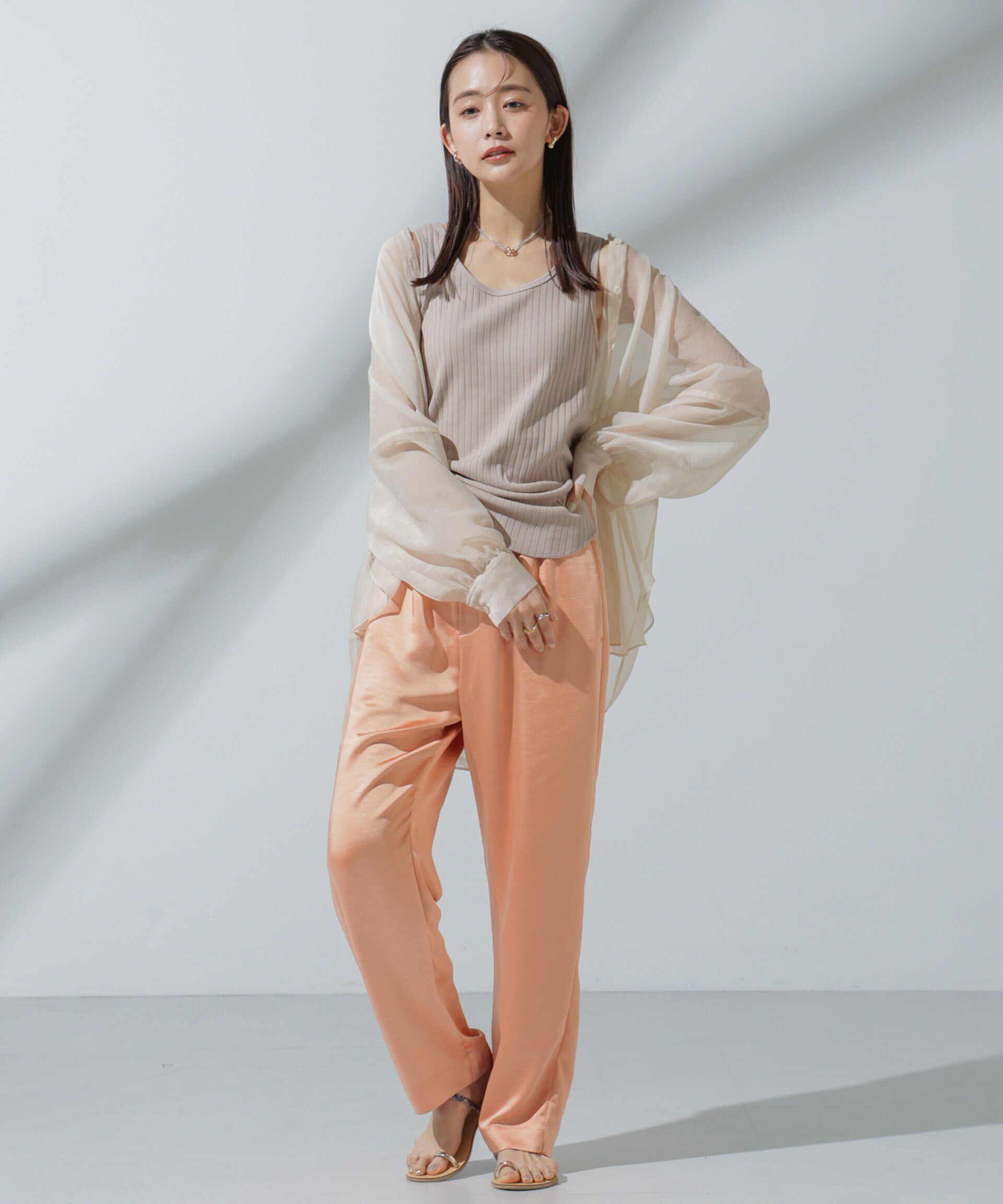 nano･universe「Anti Soaked(R) 汗染み防止 リブタンクトップ」|タンクトップ|