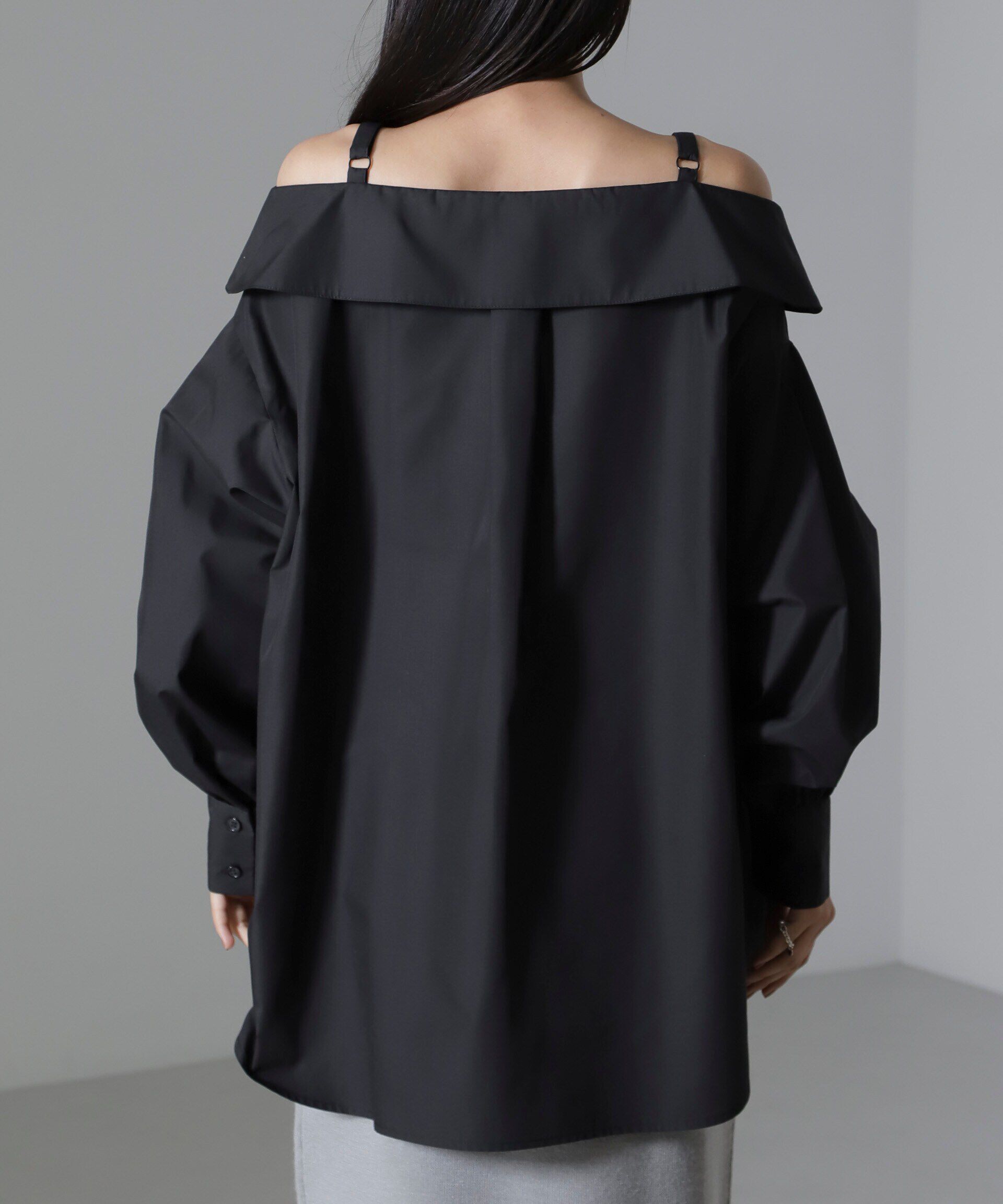 nano･universe「オフショルダーデザインシャツ」|シャツ・ブラウス|