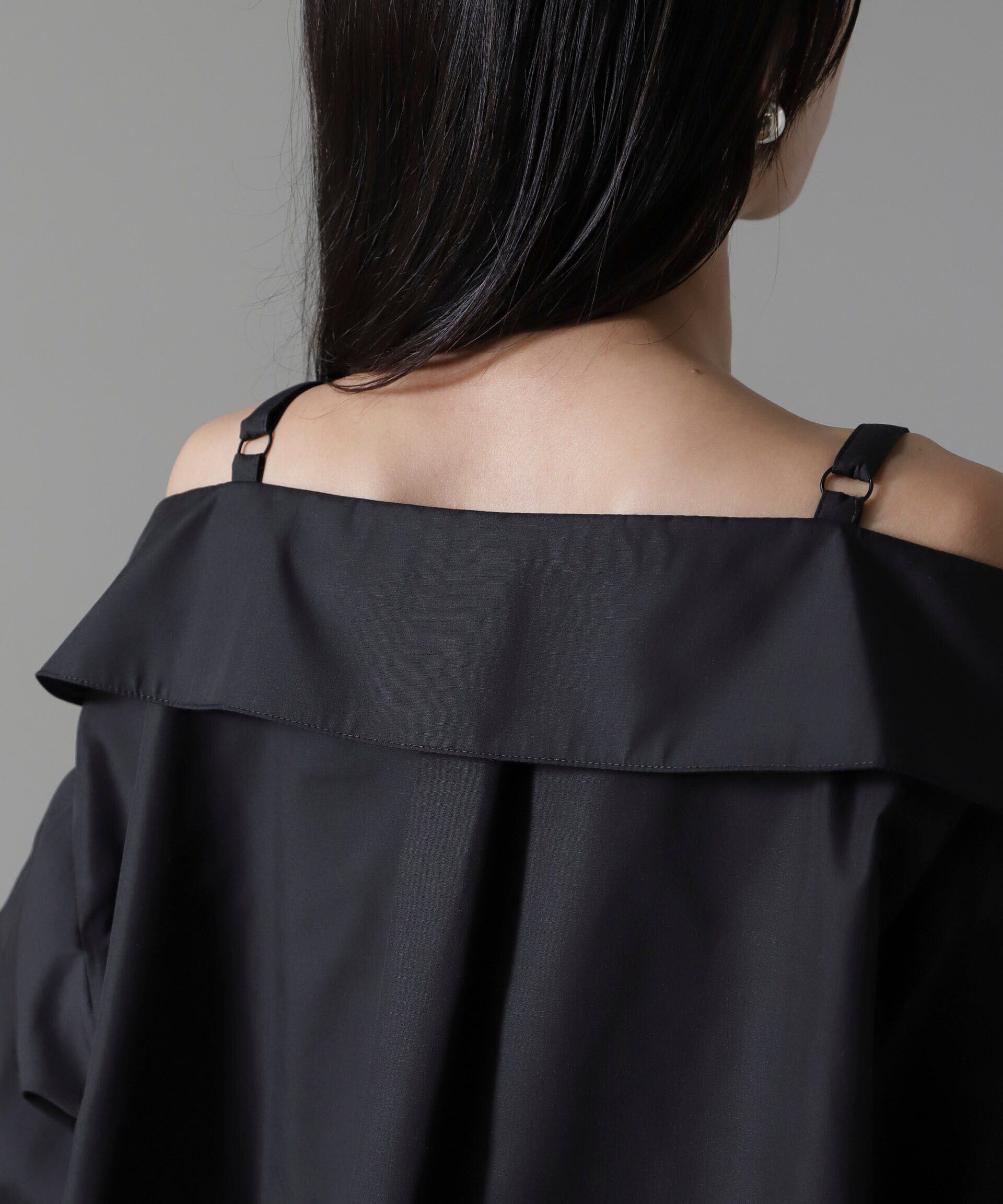 nano･universe「オフショルダーデザインシャツ」|シャツ・ブラウス|