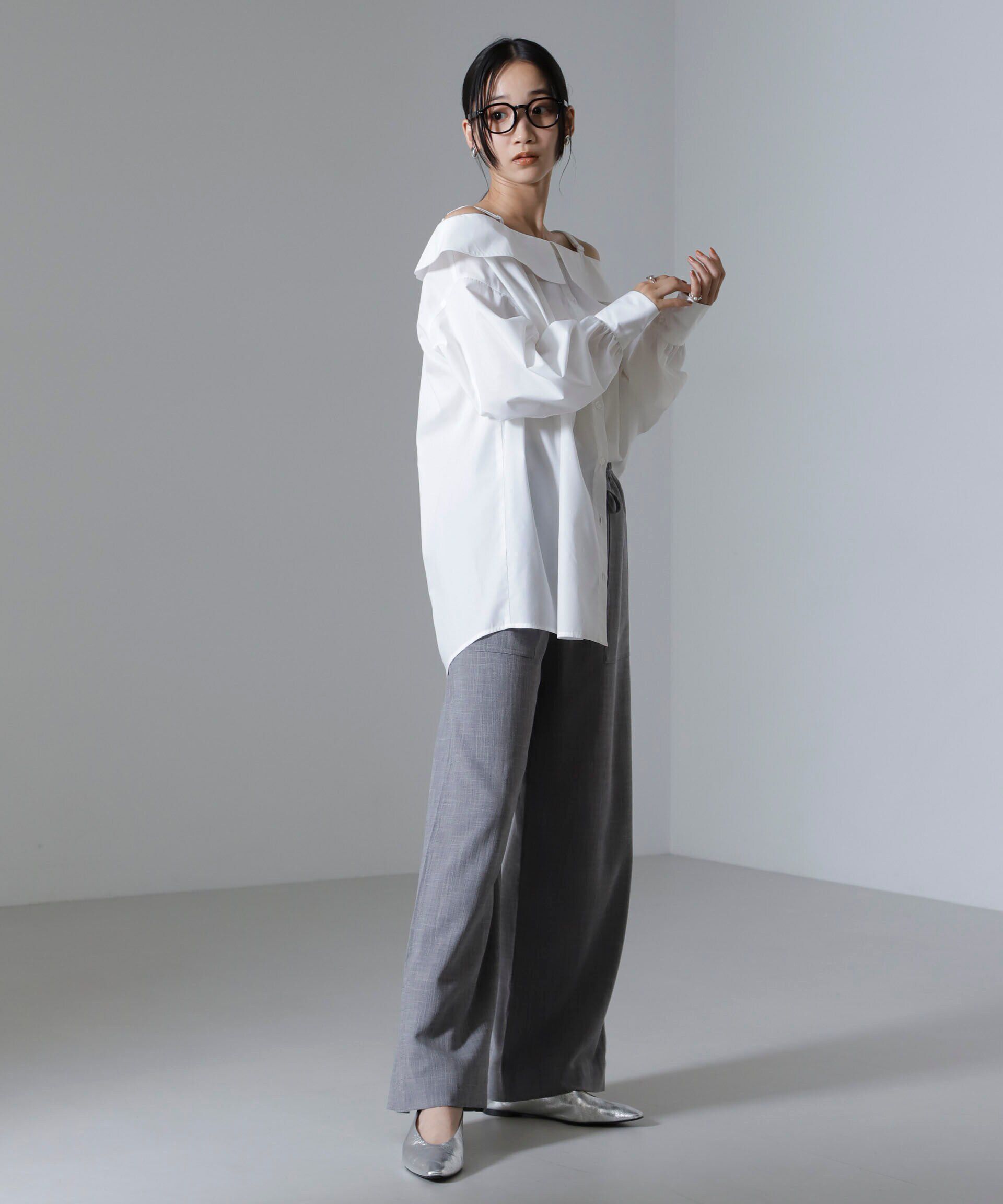 nano･universe「オフショルダーデザインシャツ」|シャツ・ブラウス|