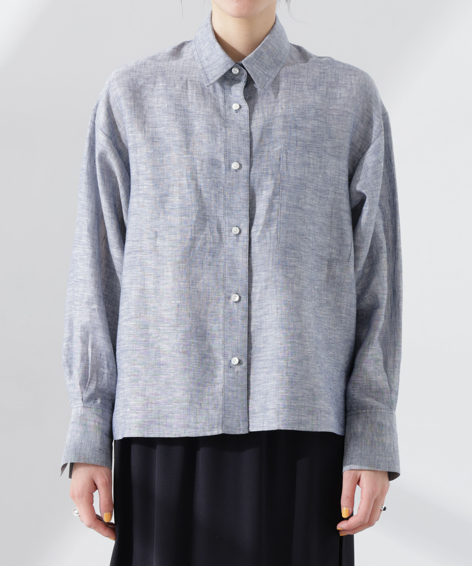 nano･universe「ヨーロピアンフラックス シアーシャツ（セットアップ可）」|シャツ・ブラウス|