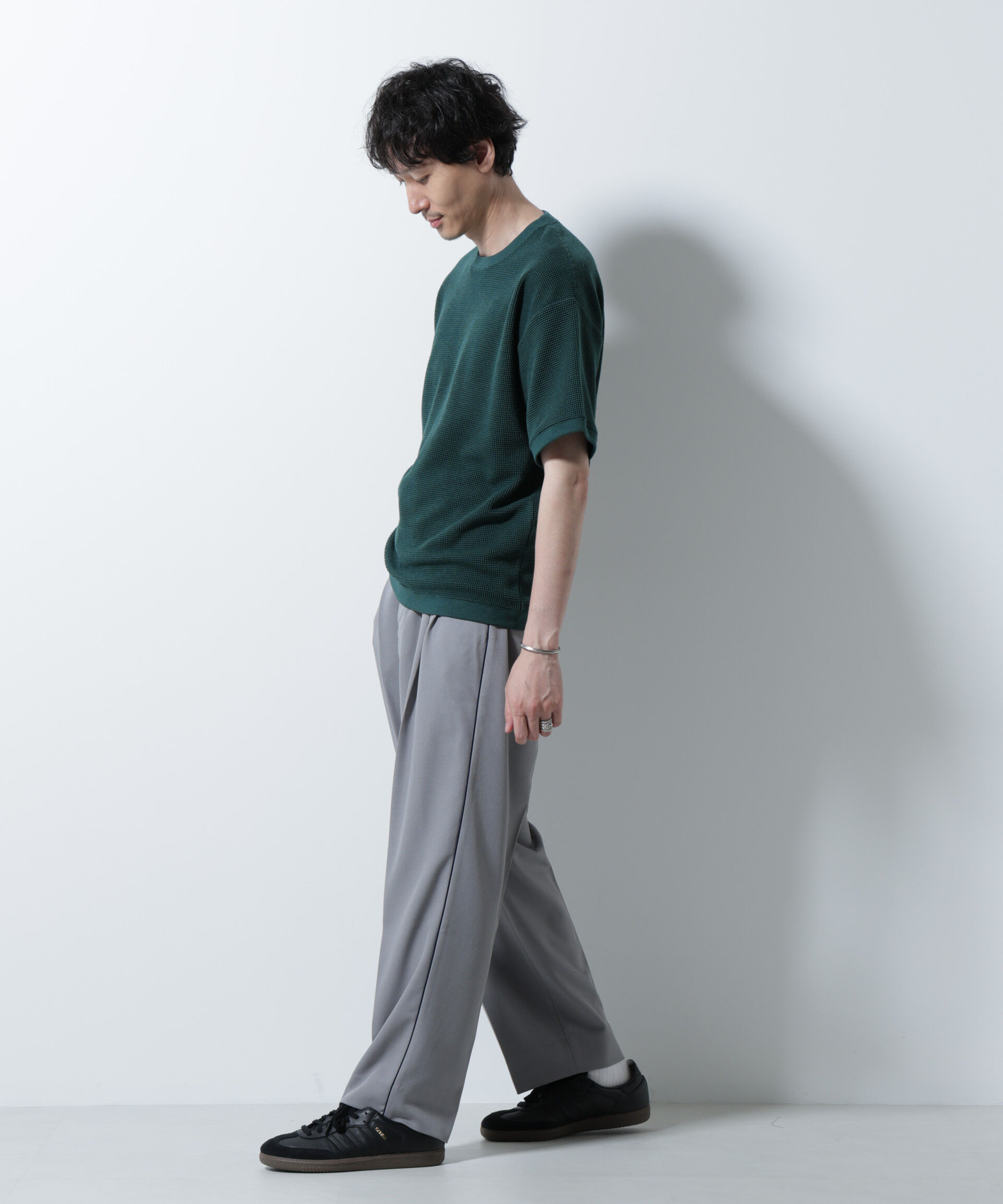 nano･universe「テックワッフルクルーネックTシャツ 半袖」|Tシャツ・カットソー|