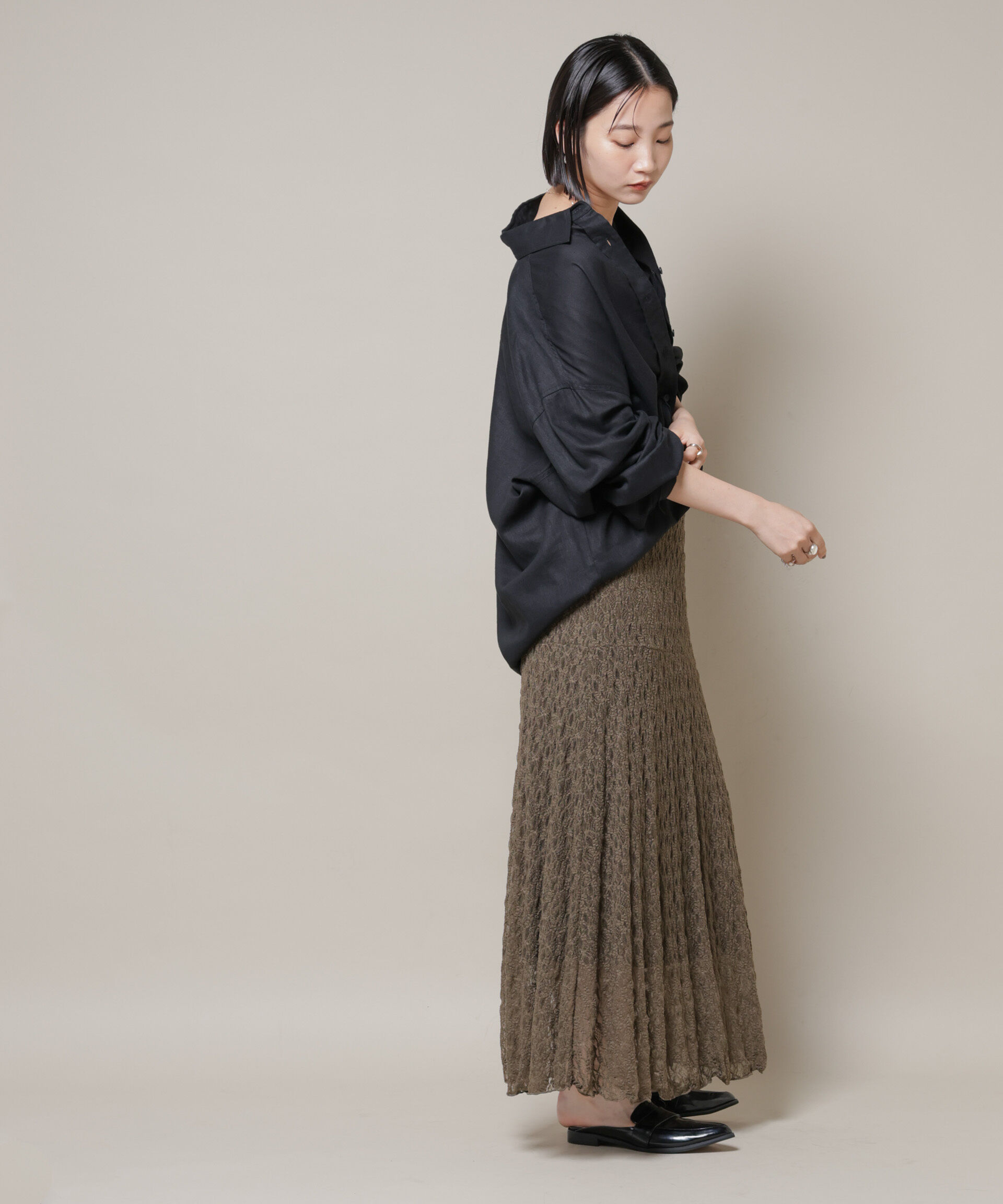 nano･universe「シアーレースフレアスカート(セットアップ可)」|スカート|