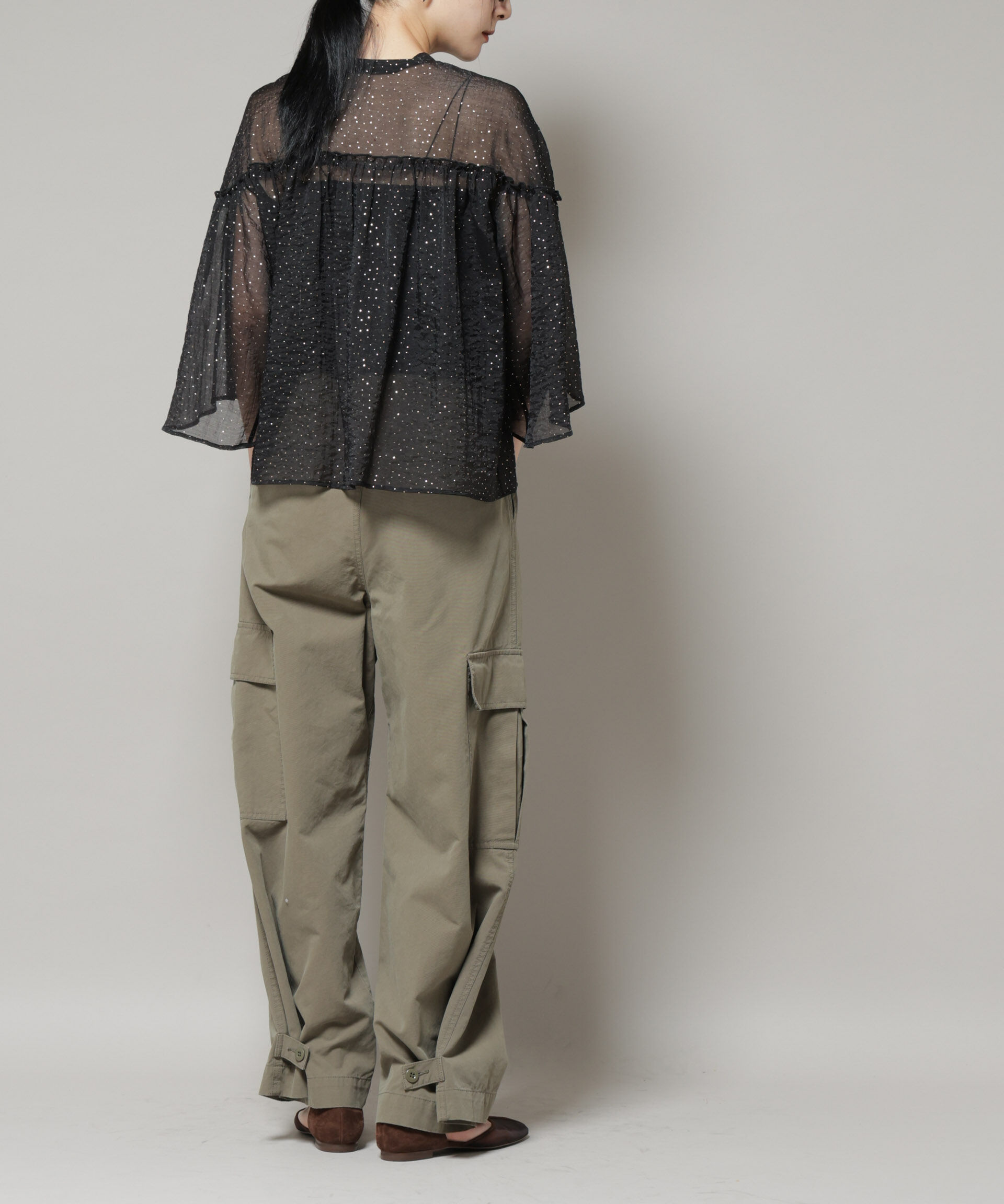 nano･universe「サイドポケットワイドチノパンツ」|チノ|