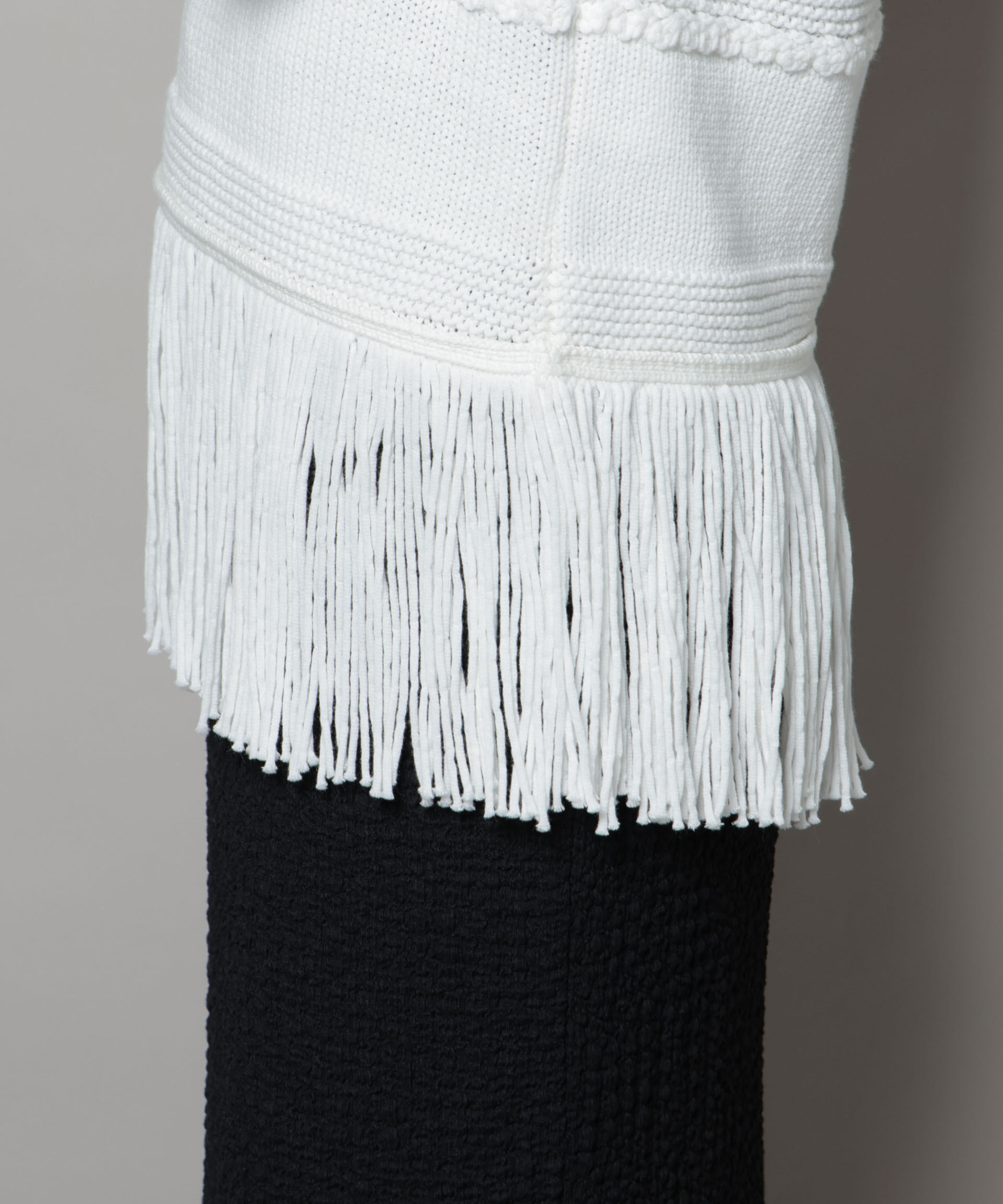 nano･universe「リリヤーンフリンジニットベスト」|ニット・セーター|