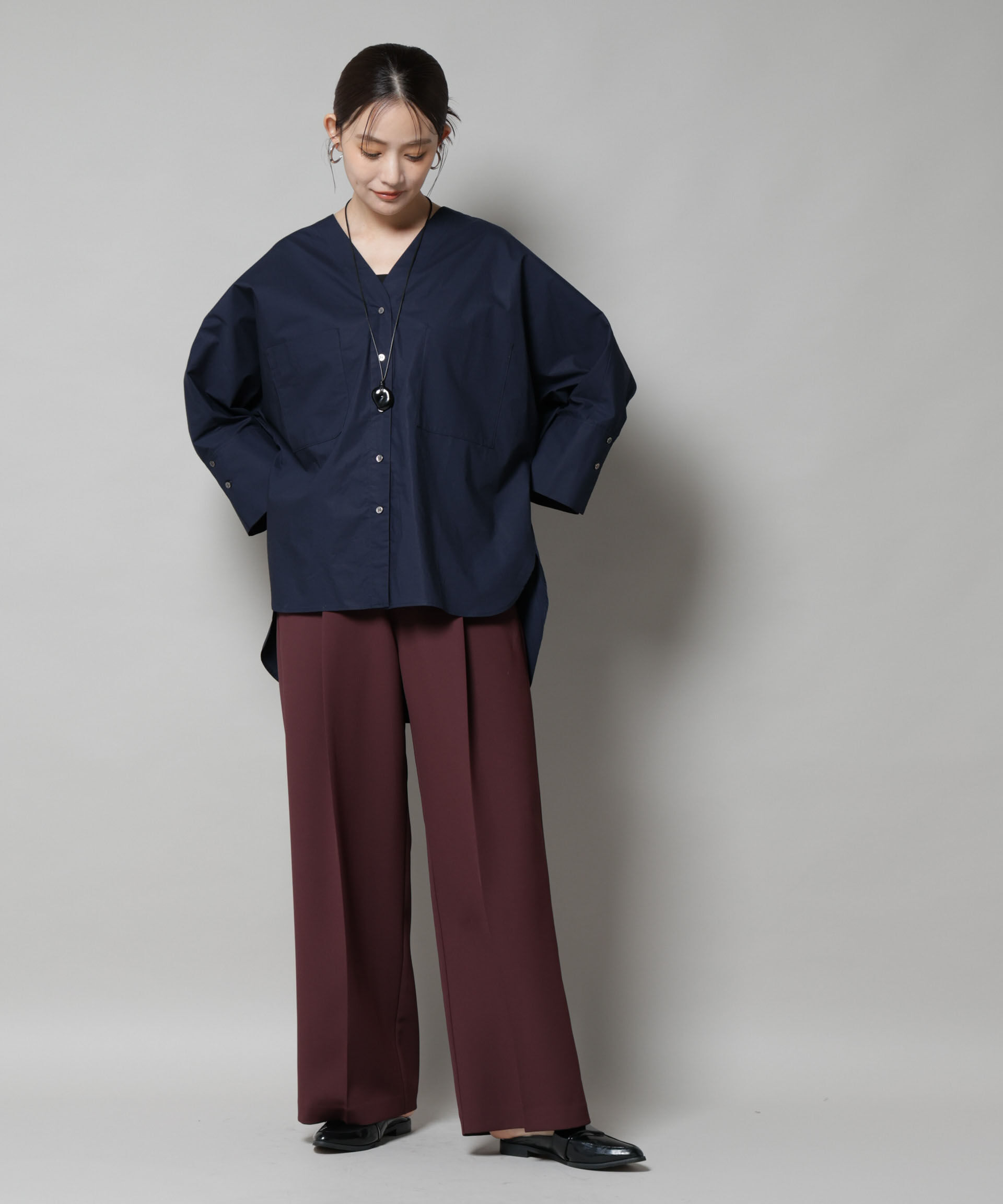 nano･universe「ツイルワイドスラックス」|チノ|