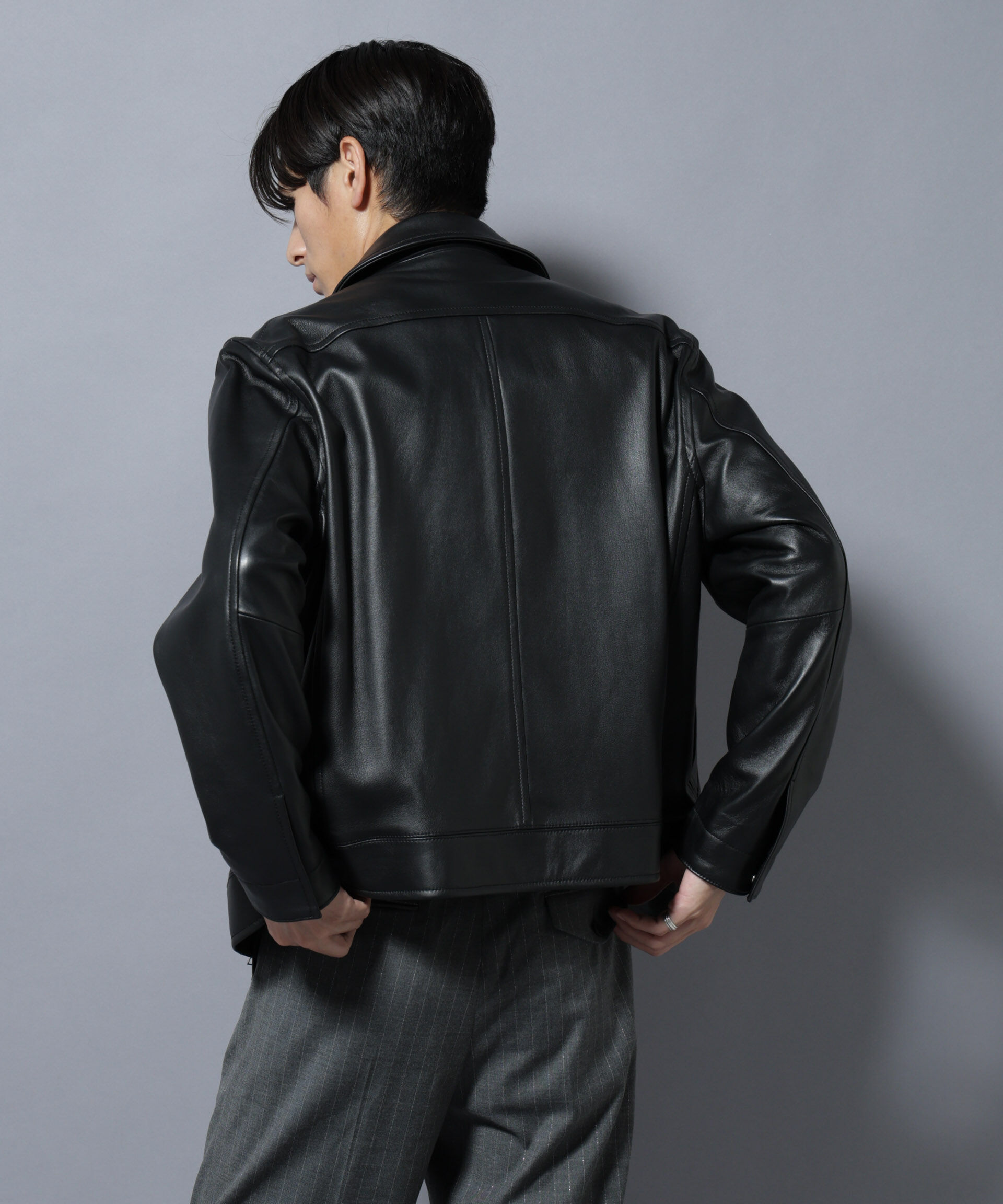 nano･universe「ラムナッパレザーライダースジャケット」|ライダースジャケット|