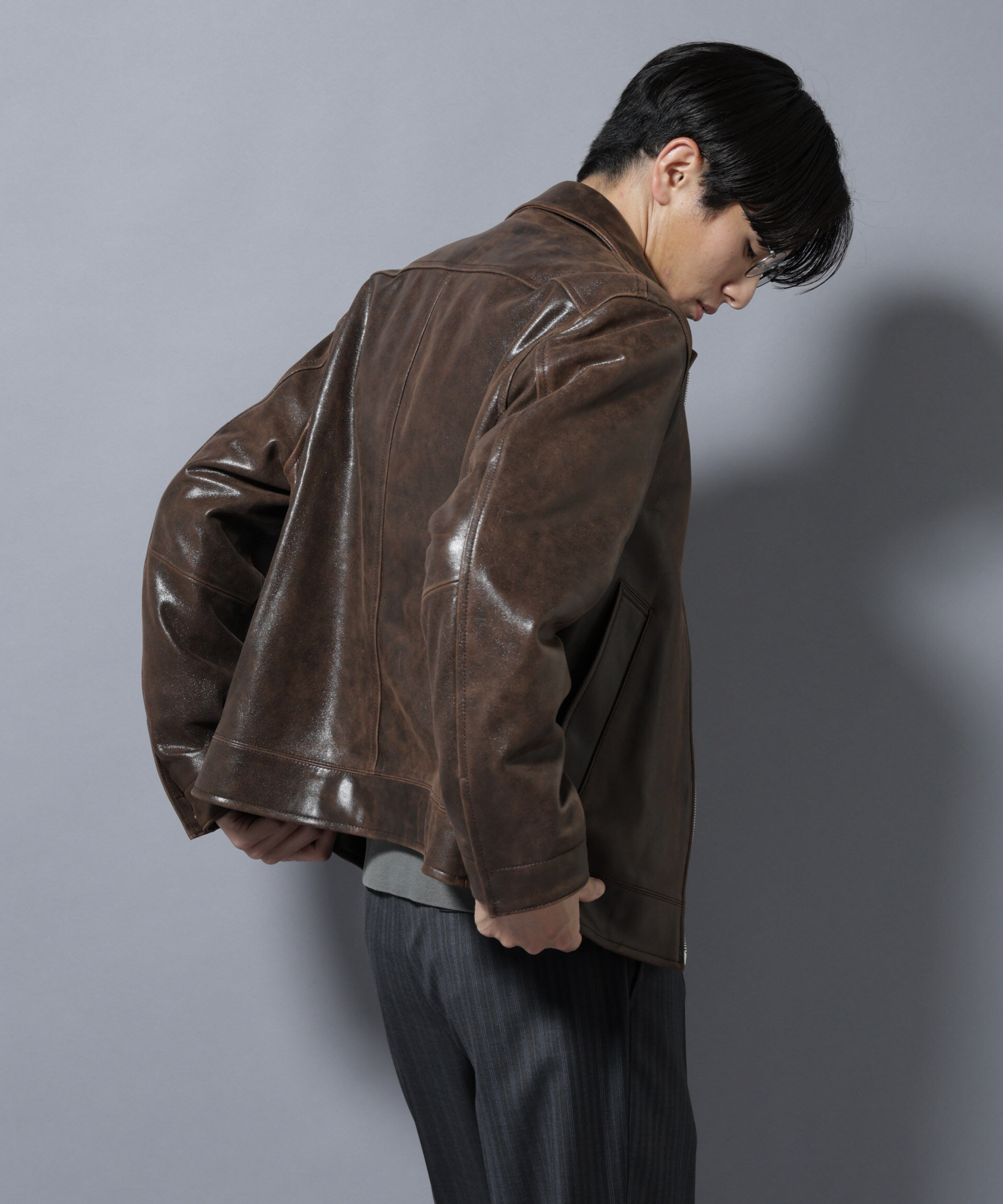 nano･universe「ラムナッパレザーライダースジャケット」|ライダースジャケット|