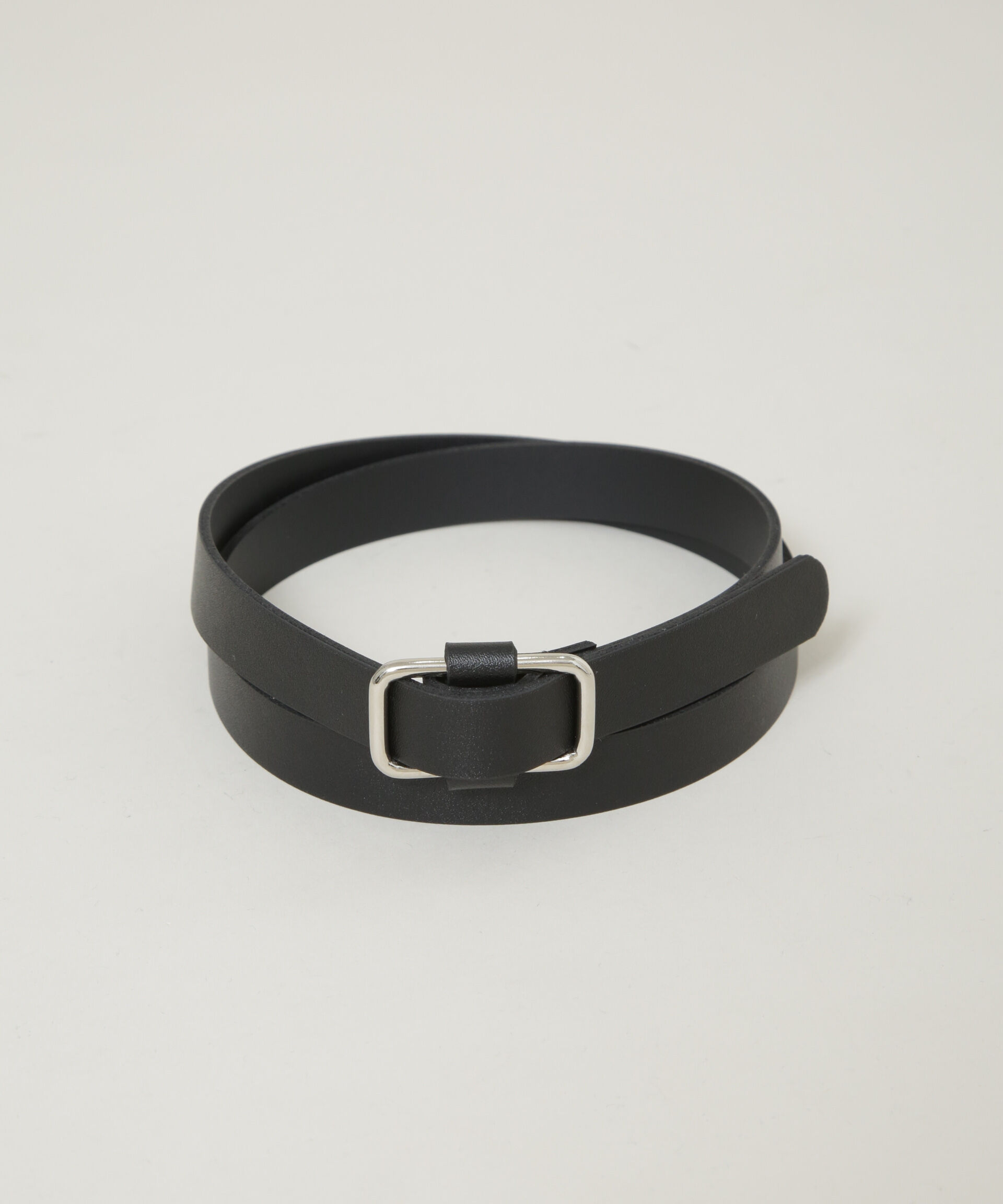 nano･universe「無段階調整 スクエア型バックル2cm幅ベルト」|ベルト|