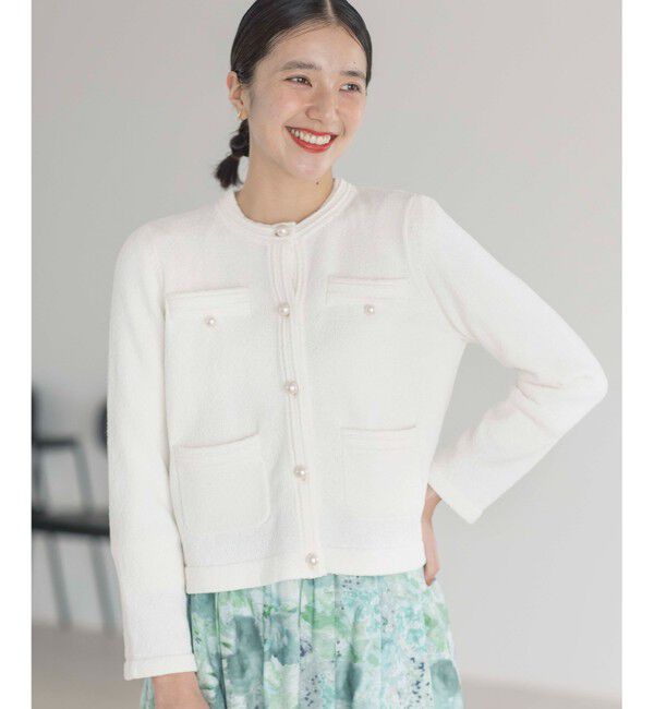 組曲「ミニブークレーツイードニットジャケット」|テーラードジャケット|