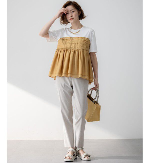 23区「【洗える】リネンレーヨンストレッチ テーパード パンツ」|その他|