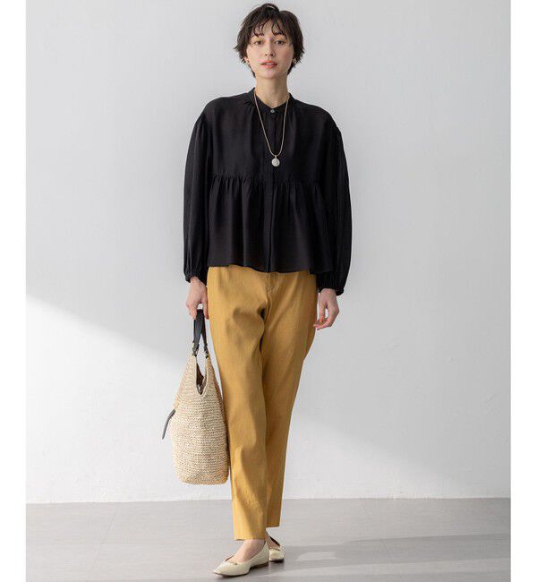 23区「【洗える】リネンレーヨンストレッチ テーパード パンツ」|その他|
