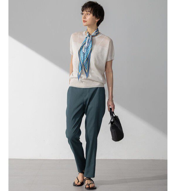 23区「【洗える】リネンレーヨンストレッチ テーパード パンツ」|その他|