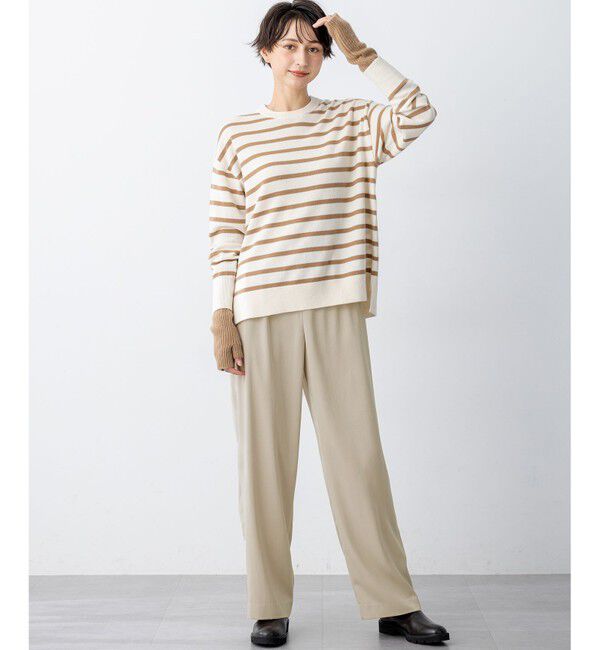 23区「【見上愛さん着用/Oggi10月号掲載/洗える】スエーディーサテン ワイド パンツ」|その他|