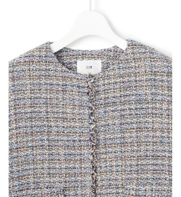 23区「GIOLICAツイード ノーカラー ジャケット」|その他|