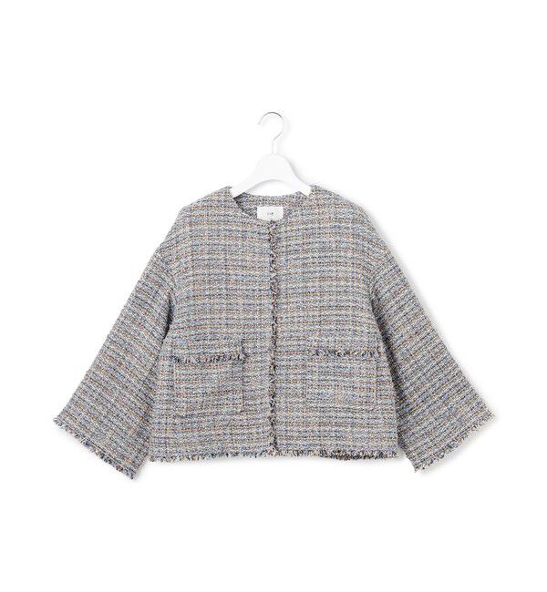 23区「GIOLICAツイード ノーカラー ジャケット」|その他|