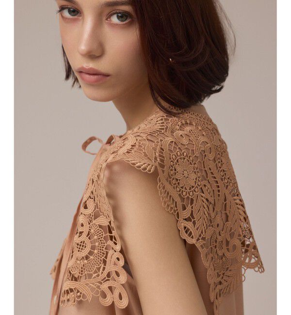 GRACE CONTINENTAL「パターンレースカラーブラウス」|シャツ・ブラウス|