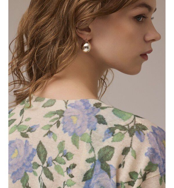 Diagram「ローズプリントニットカーディガン」|カーディガン|