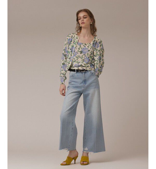 Diagram「ローズプリントニットカーディガン」|カーディガン|