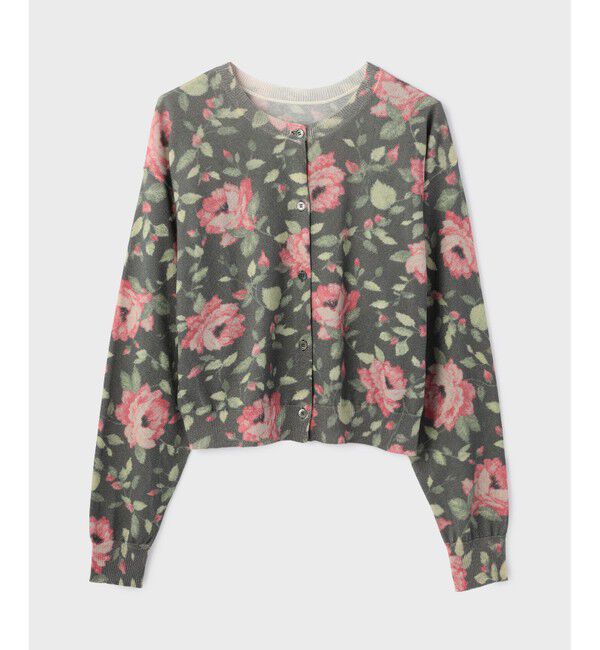 Diagram「ローズプリントニットカーディガン」|カーディガン|