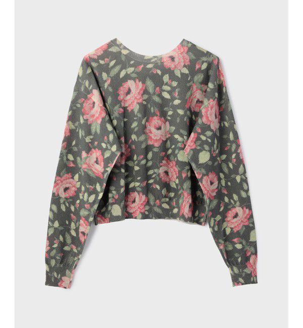 Diagram「ローズプリントニットカーディガン」|カーディガン|