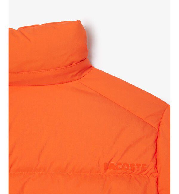 LACOSTE「ウィメンズ ボリュームハイネック ナイロンショート ダックダウンジャケット / フード取り外し可」|ダウン|