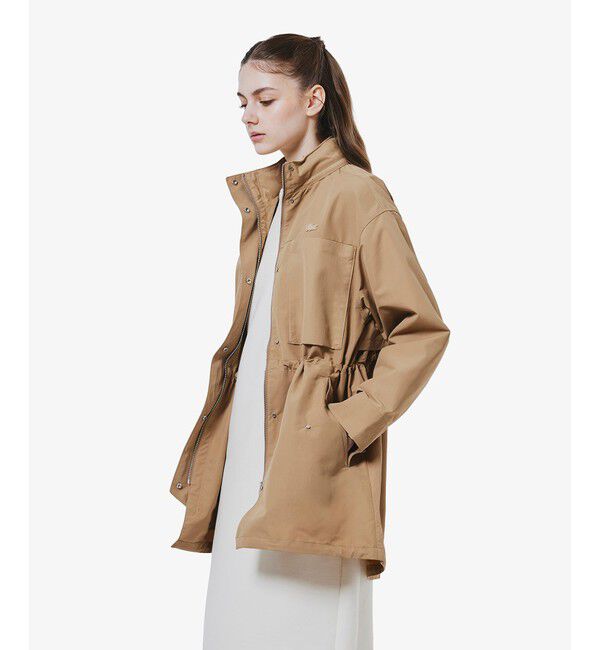 LACOSTE「撥水 ウエストドローコード ユーティリティマウンテンパーカー / フード収納可」|その他|