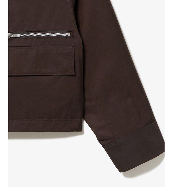 LACOSTE「コーデュロイカラーショート丈 ジップアップブルゾン」|ブルゾン・スタジャン|