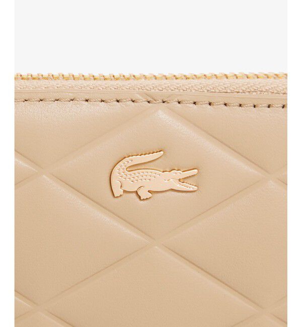 LACOSTE「クロコダイル キルティングレザーラウンドジップミニウォレット」|財布|