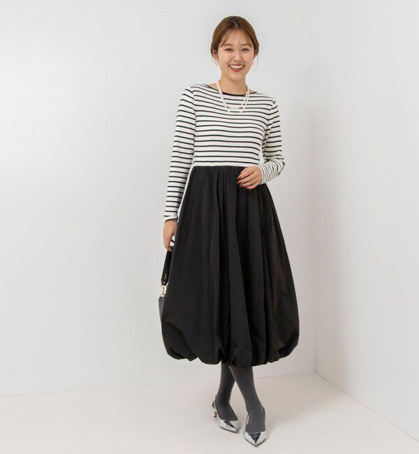 NOLLEY'S sophi「タフタバルーンスカート2WAYニットワンピース」|ワンピース|