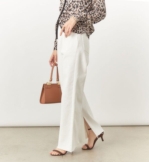 Rie Miller「【RM denim】スリットフレアハイウエストデニム」|デニム|