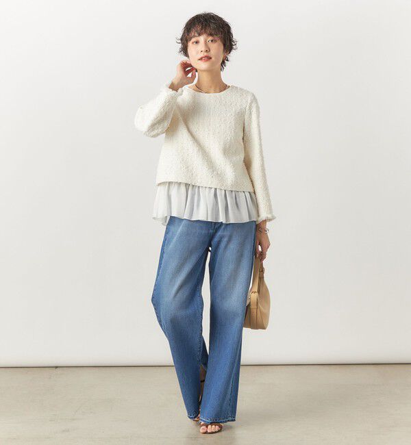 Rie Miller「【RM denim】スリットフレアハイウエストデニム」|デニム|