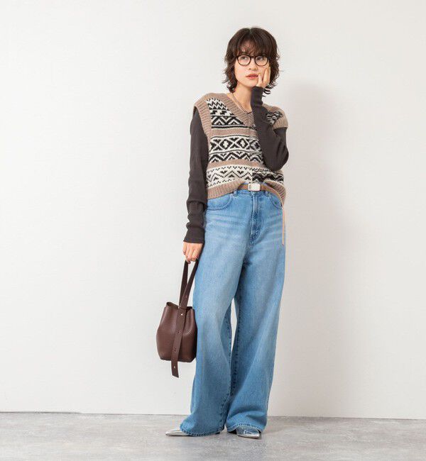 Rie Miller「【RM denim】ソフトルーズストレートデニム」|デニム|