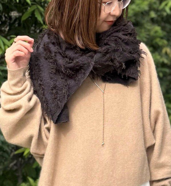 NOLLEY'S「フリンジストール」|ストール|ダークブラウン