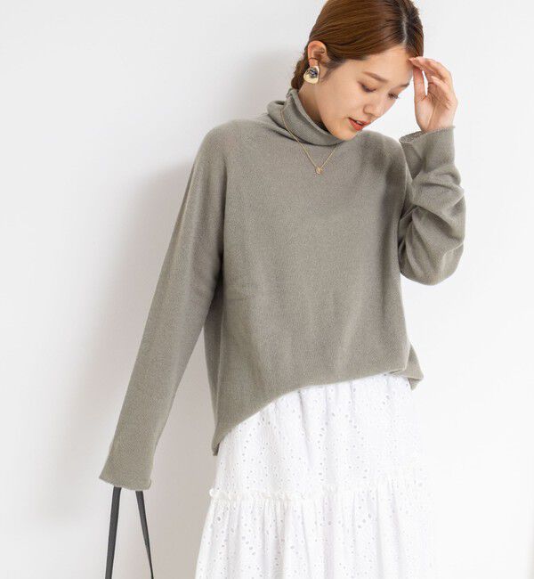 Rie Miller「【WEB&一部店舗限定】PUREカシミヤタートルネックニット」|ニット・セーター|