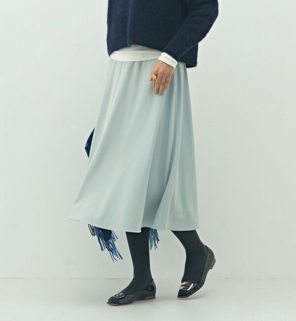 NOLLEY'S「ウォッシャブル2WAYストレッチフレアスカート」|フレア|