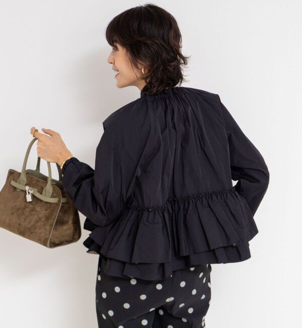 NOLLEY'S「【MARILYN MOON/マリリーンムーン】スパイラルタフタラッフルブルゾン」|ブルゾン・スタジャン|