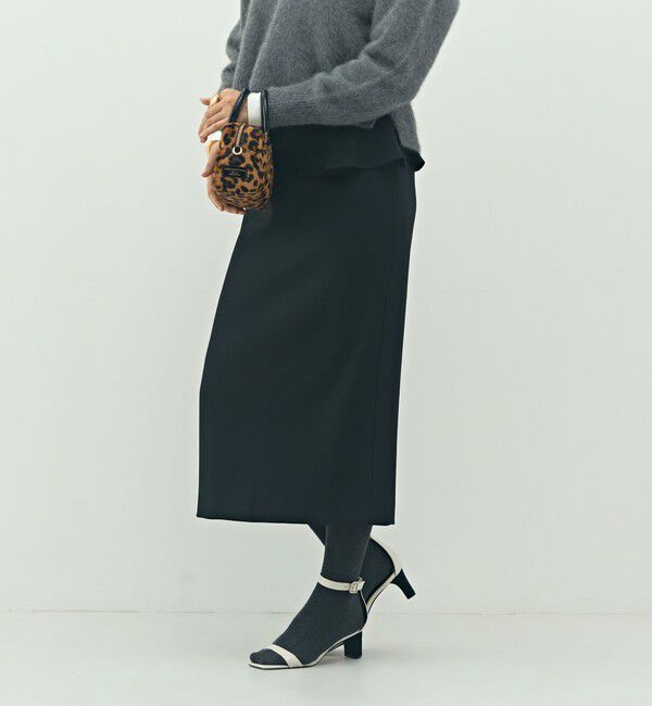 NOLLEY'S「ウォッシャブルペプラムタイトミディスカート」|タイト|