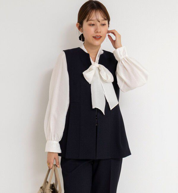 NOLLEY'S「《セットアップ対応》ウォッシャブルサージストレッチジレ」|ベスト・ジレ|