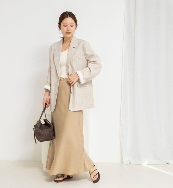 NOLLEY'S「ウォッシャブルセルロースバイヤススカート」|スカート|