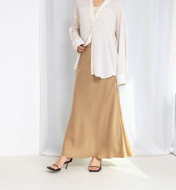 NOLLEY'S「ウォッシャブルセルロースバイヤススカート」|スカート|
