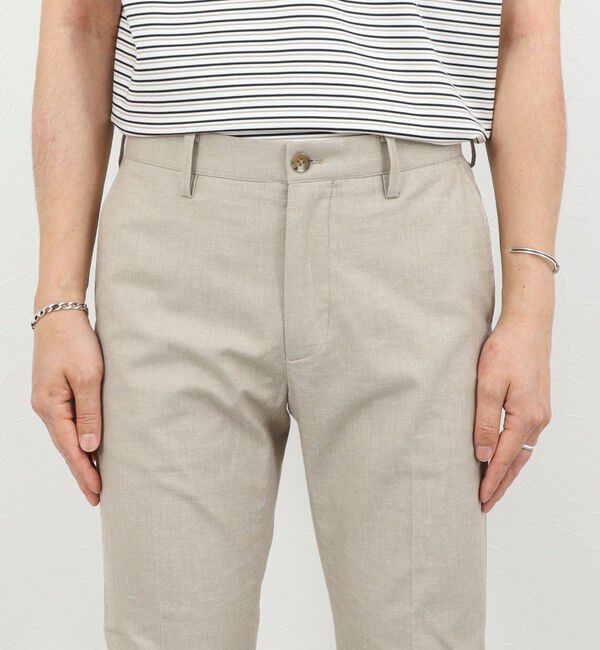 NOLLEY'S goodman「《ビジカジ対応》綿麻COOLMAX スリムフィットパンツ 26SS」|チノ|