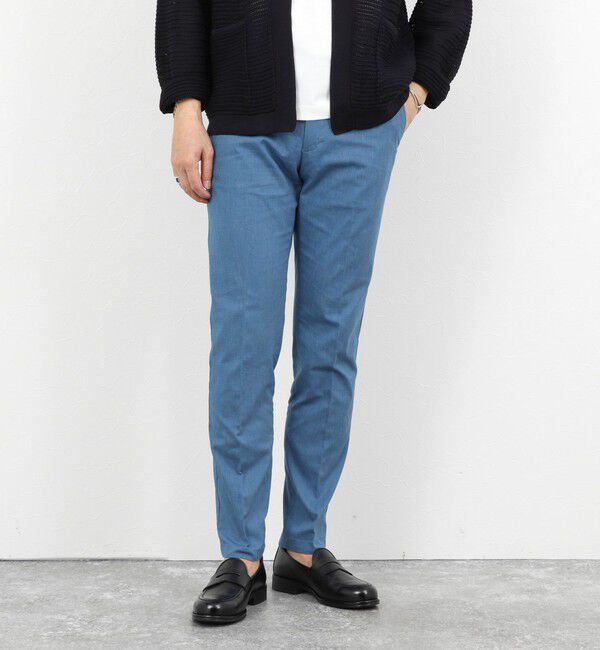 NOLLEY'S goodman「《ビジカジ対応》綿麻COOLMAX スリムフィットパンツ 26SS」|チノ|