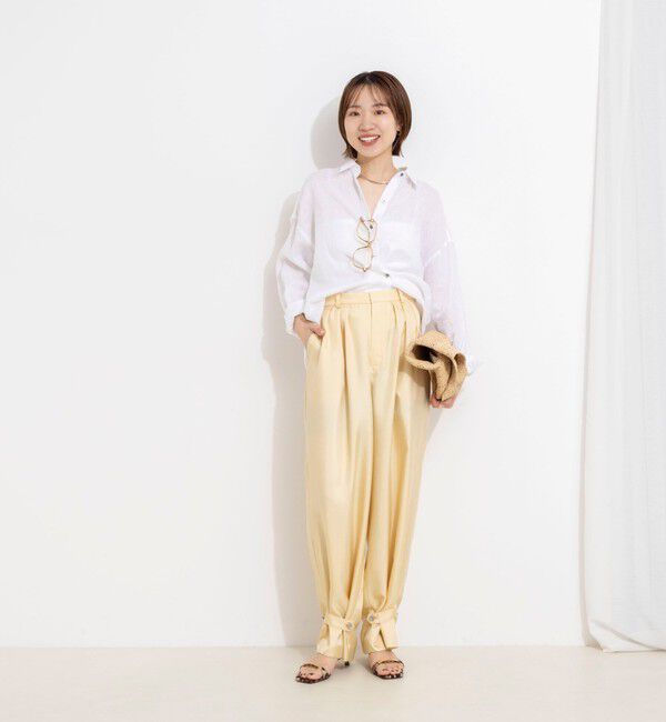 NOLLEY'S「【一部店舗＆WEB限定カラー】ウォッシャブル高機能サテン裾タブ付きパンツ」|その他|